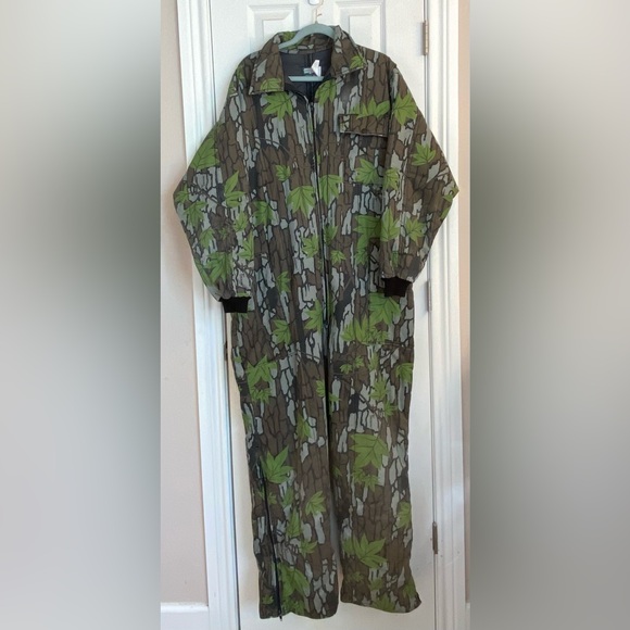 Rare Vintage REBARK Camo Insulated Coveralls, Quilted, Size: XL, Unisex - Picture 2 of 16